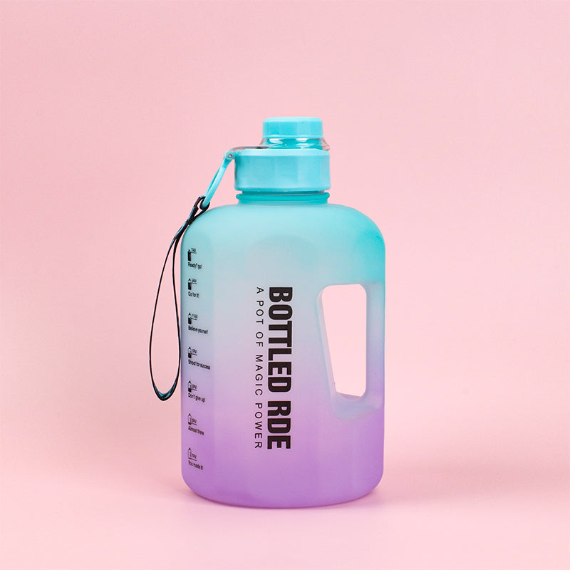 Botella De Agua Botella de agua de color degradado de 1000 ml con cubierta  que rebota Botella deport Likrtyny Libre de BPA